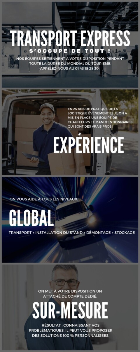Pendant le Mondial du Tourisme, Transport Express s’occupe de tout ! (infographie)