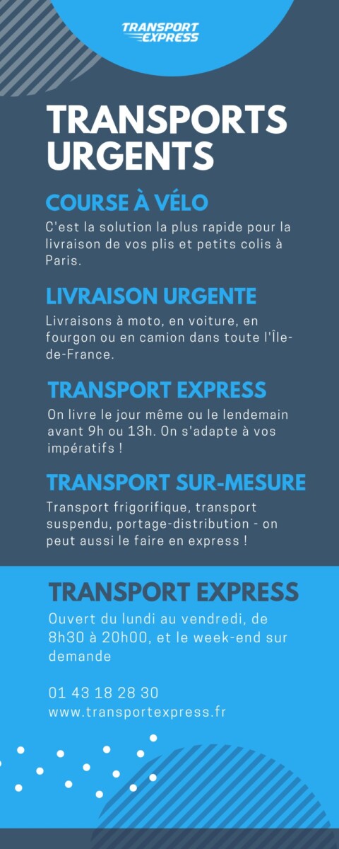 Transports urgents partout en France (infographie) Transports urgents partout en France (infographie)